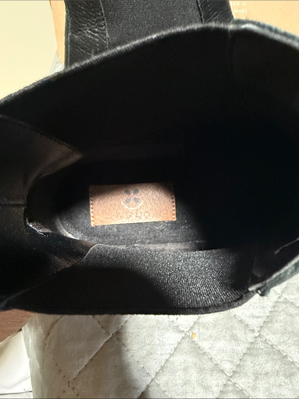 Classic Black Leather Chelsea Booties with Contrast Welt - Picture 2 of 6